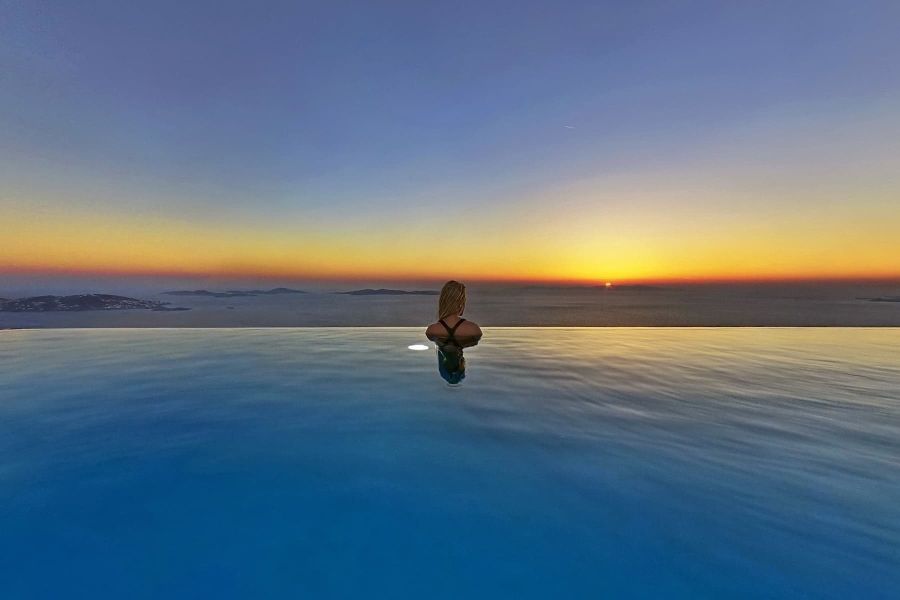 Villa mykonos sunset