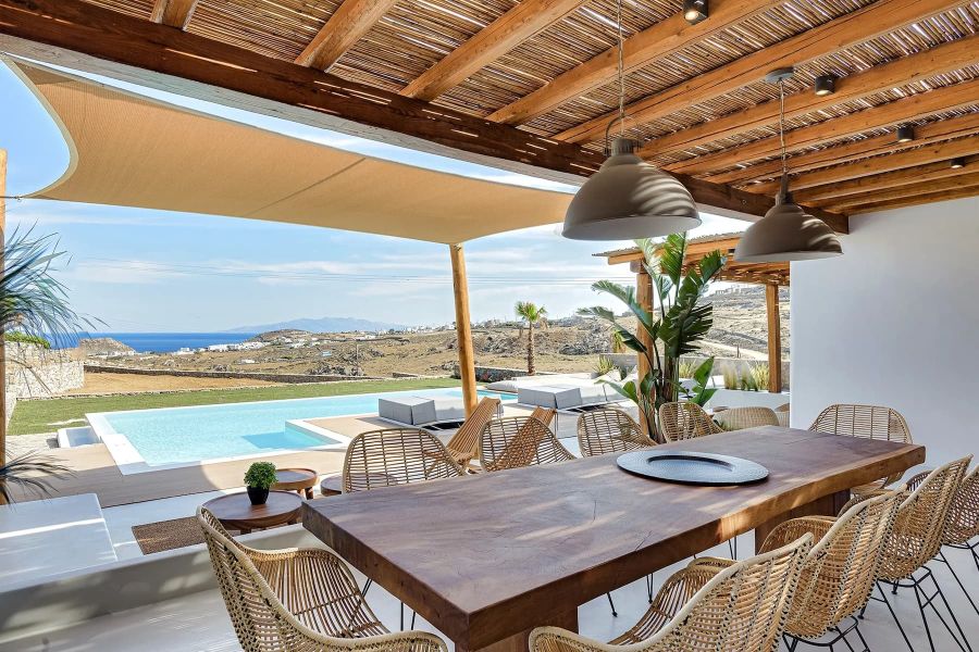 Outdoor pool area