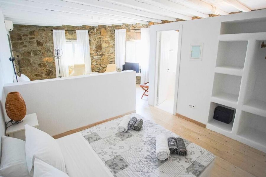 mykonos complex bedroom