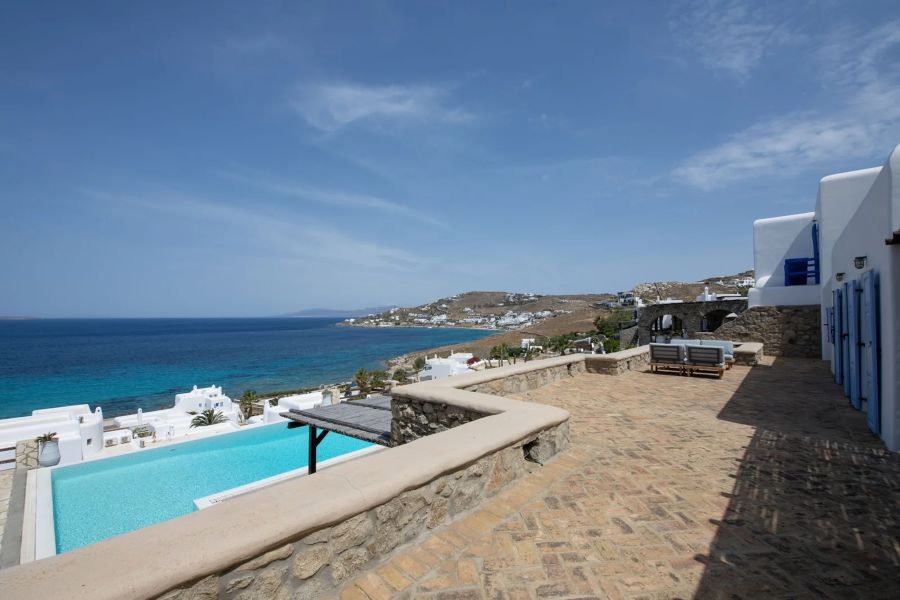 outdoor pool area